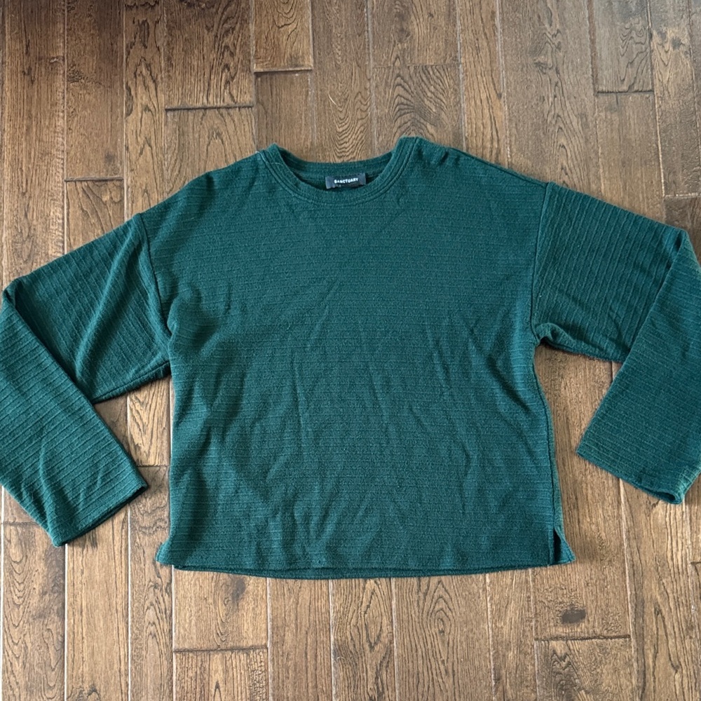 Sanctuary Green Crew Neck Sweater